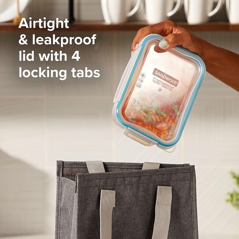 Plastic Food Storage Containers 8.5 Cup 3-Pack Airtight BPA-Free Microwave Safe