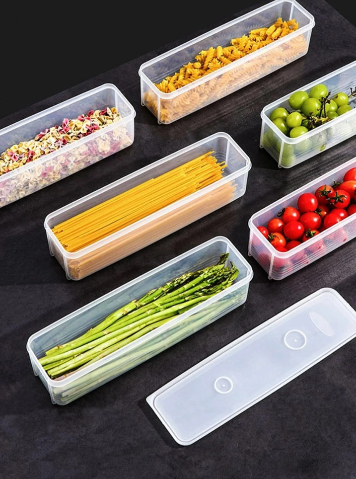 1 pc Clear Food Storage Box – Plastic Sealed Container for Kitchen Organization
