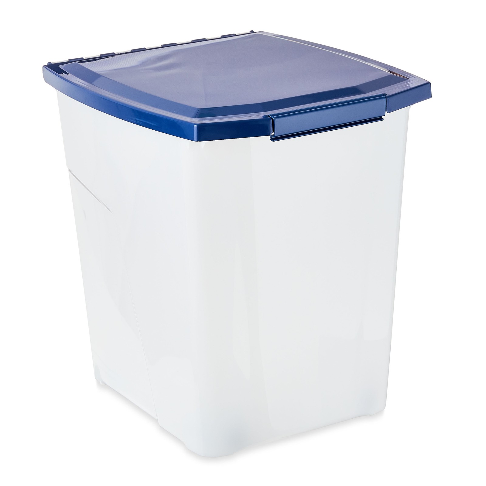 Plastic Pet Food Storage Container W/ Locking Lid 25 lb Capacity
