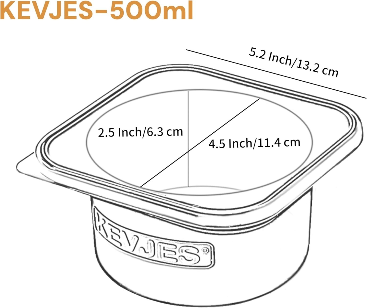 2-Pack 500ml Food Grade Silicone Containers with Airtight Lid for Pizza Dough