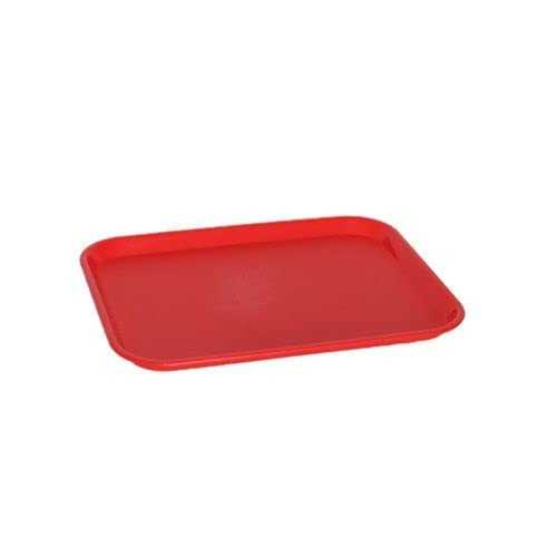 CenPro 10″x14″ Red Plastic Foodservice Cafeteria Fast Food Tray, 24/pk –