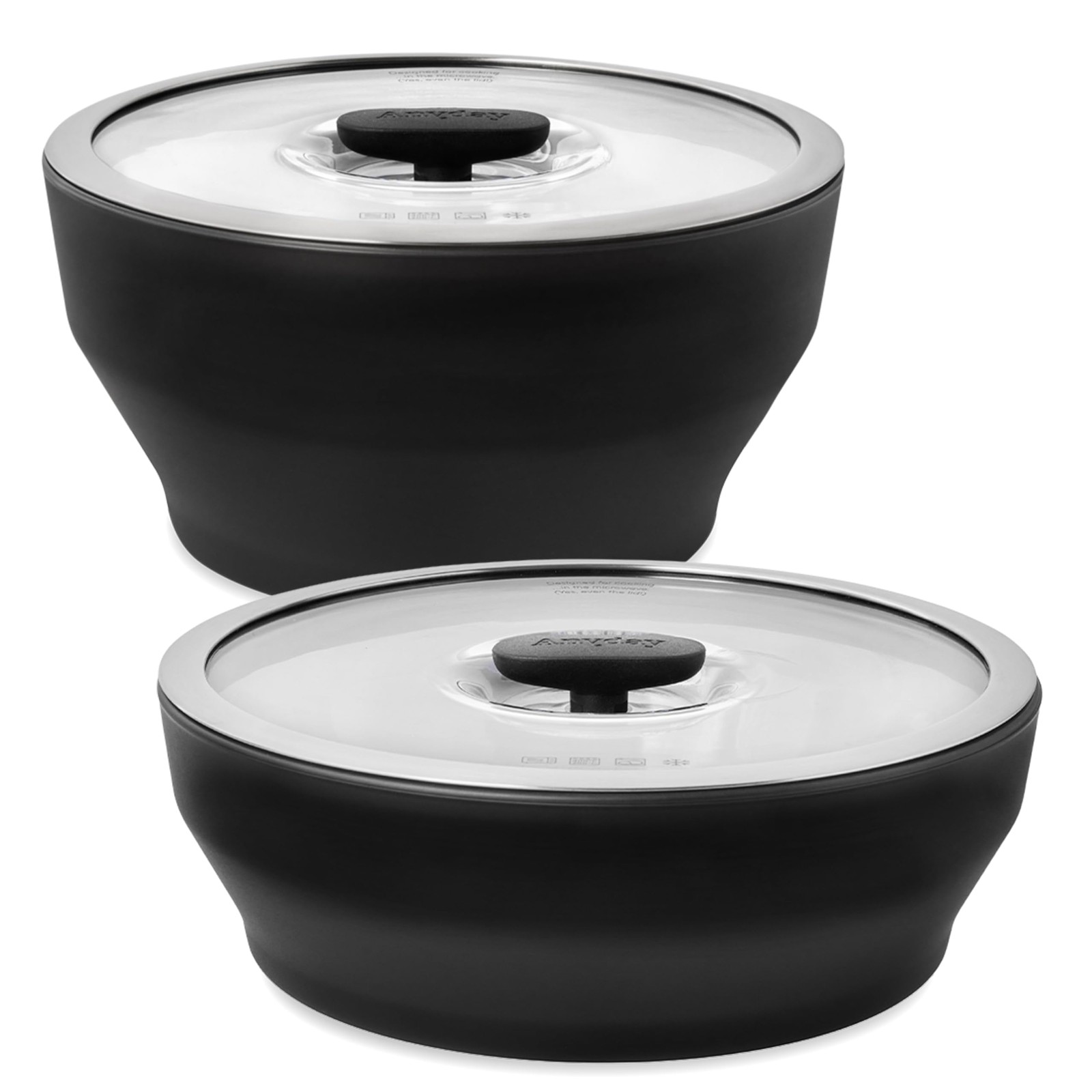 Anyday 4-Piece Medium Glass Food Storage with Glass Lids | Plastic-Free Meal …