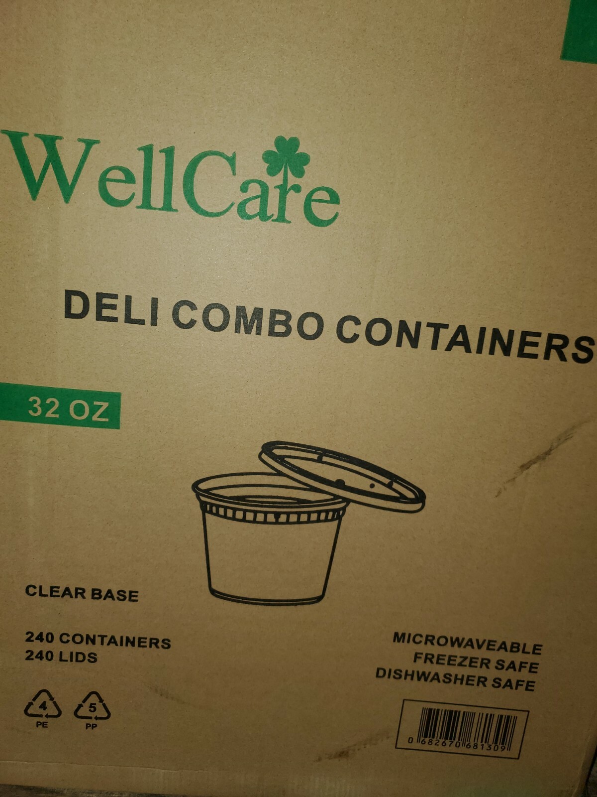 32oz Deli Combo Containers 240 with lid