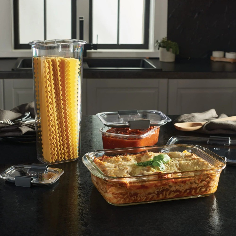 Brilliance 3-Pack Glass Food Storage Containers, 4.7-Cup, Leak Proof