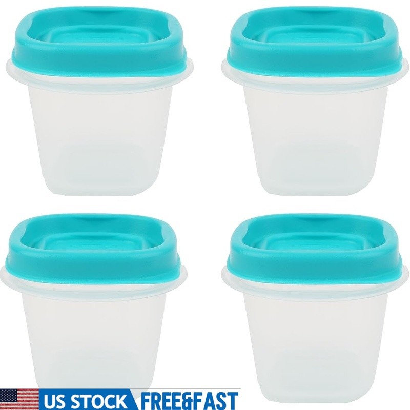Stackable Food Storage Containers W/ Lids Airtight & Portable Kitchen Organizer