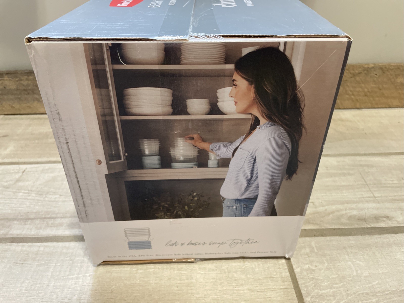 Chris Loves Julia Rubbermaid Designer 34 Piece Set Blue Gray NIB