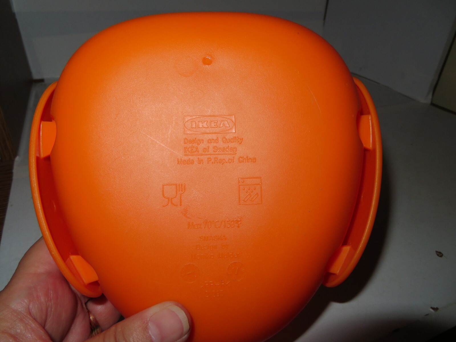 SMASKA Kids Lunch Box Puppy Dog Orange Storage Container Snack Camping Used IKEA