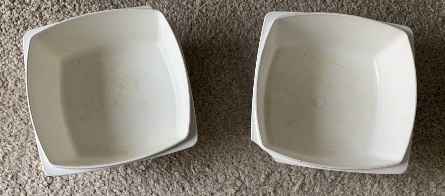 Vintage Hefty Floral Flower Leftover Food Containers Plastic 10 pc Set 6 Lids