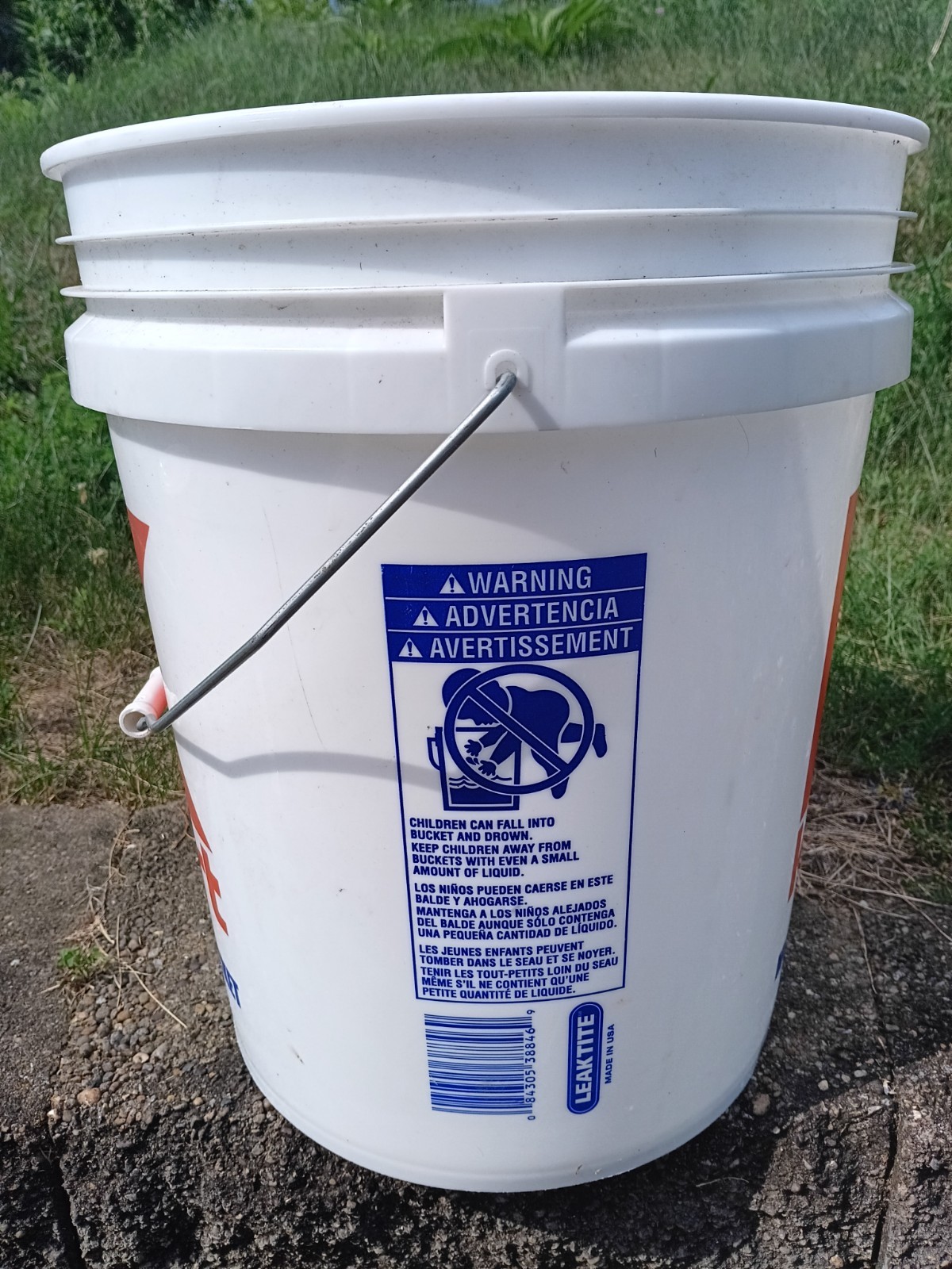 RARE K MART 5 Gallon Bucket Vintage Multi Purpose Department Store Blue Light