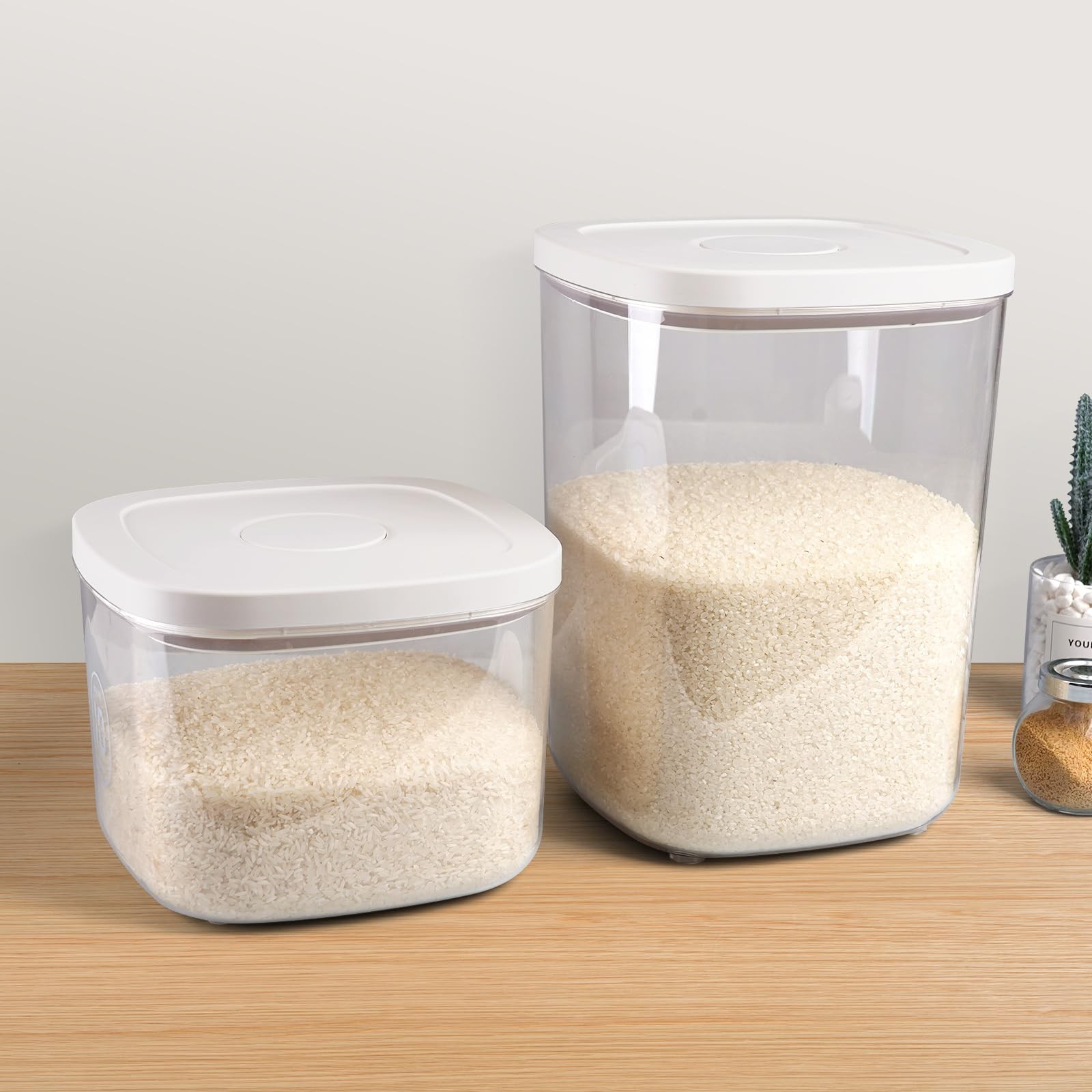TBMax Large Flour Storage Container 10.56 Qt, 20 Lbs Rice Container with Pop …