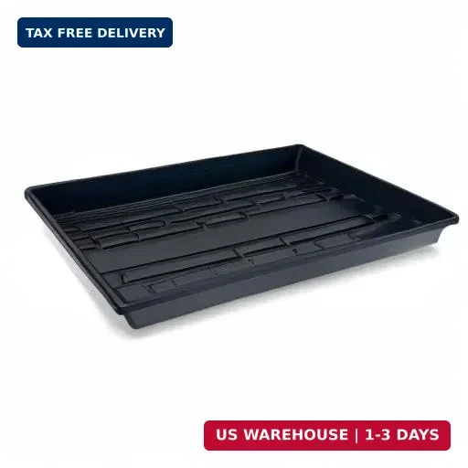 Living Whole Foods 5 Pack of Durable Black Plastic Growing Trays (Without Drain