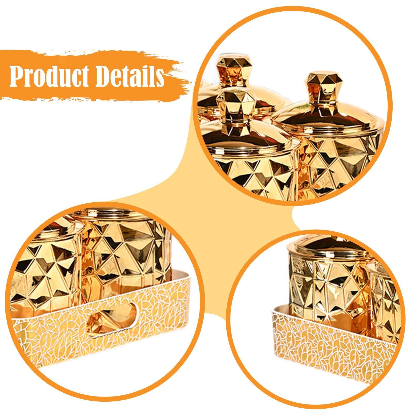 Dried Fruit Plate Food Storage Jars with Lids Nordic Multipurpose Divided