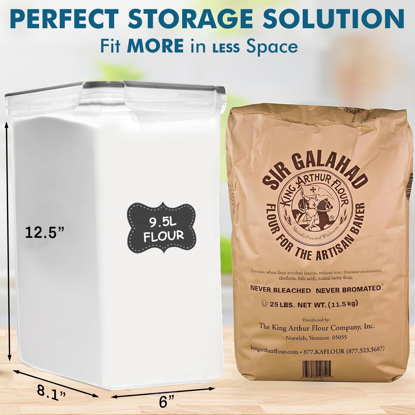 Shazo 2 PC (9.5L | 321 Oz) Extra Large Bulk Food Storage Containers with Airt…