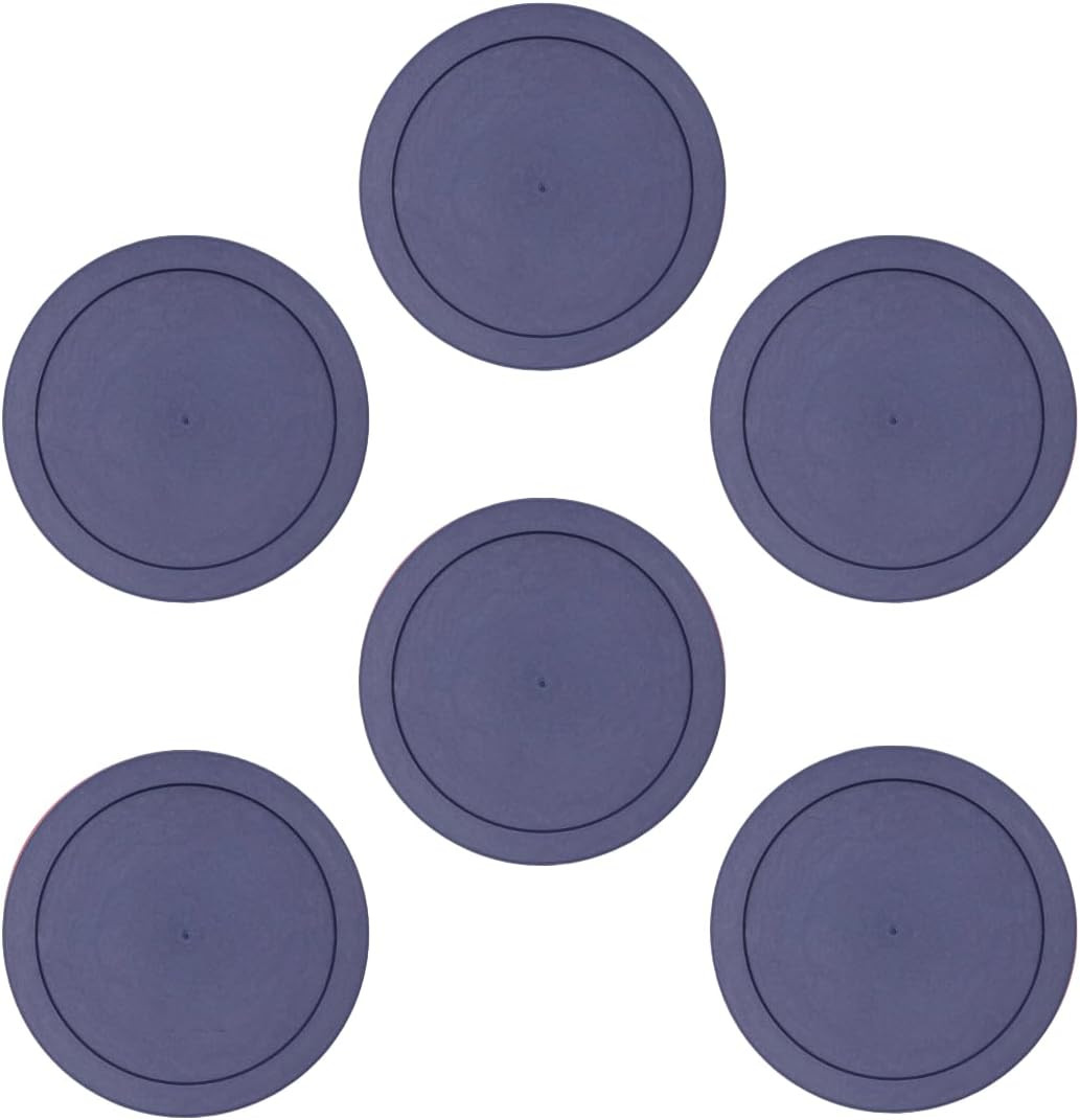Food Storage Container Lids (4 Cups, Blue – 6PK) for Pyrex and Anchor round Glas