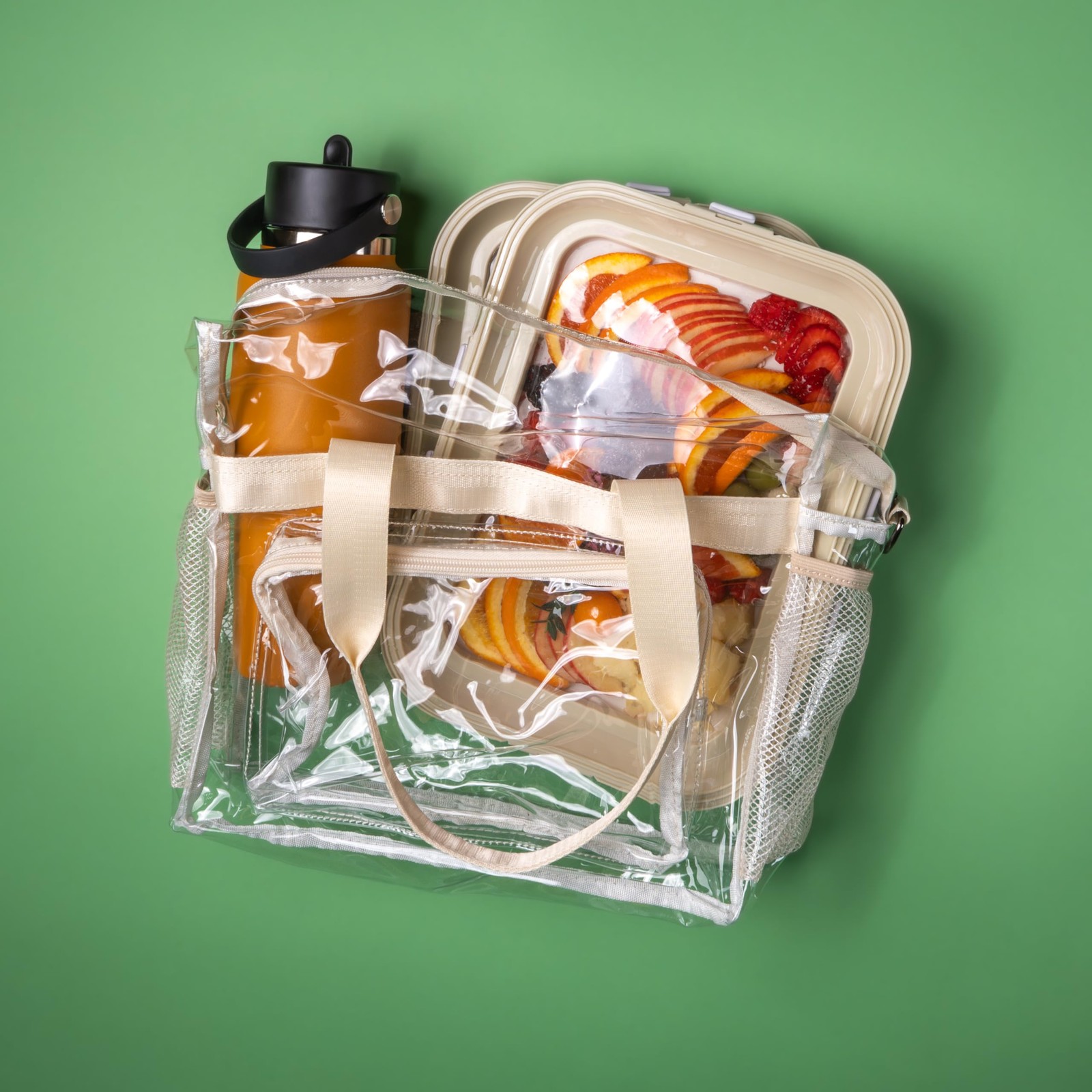 Crudités | Portable Snack Tray | Rectangle 2-Pack | Cream White | Reversible