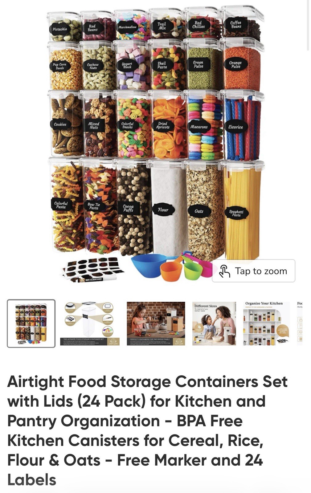 Chef’s Path Set Of 24 Sealable Food containers, In Four Sizes, New in Box