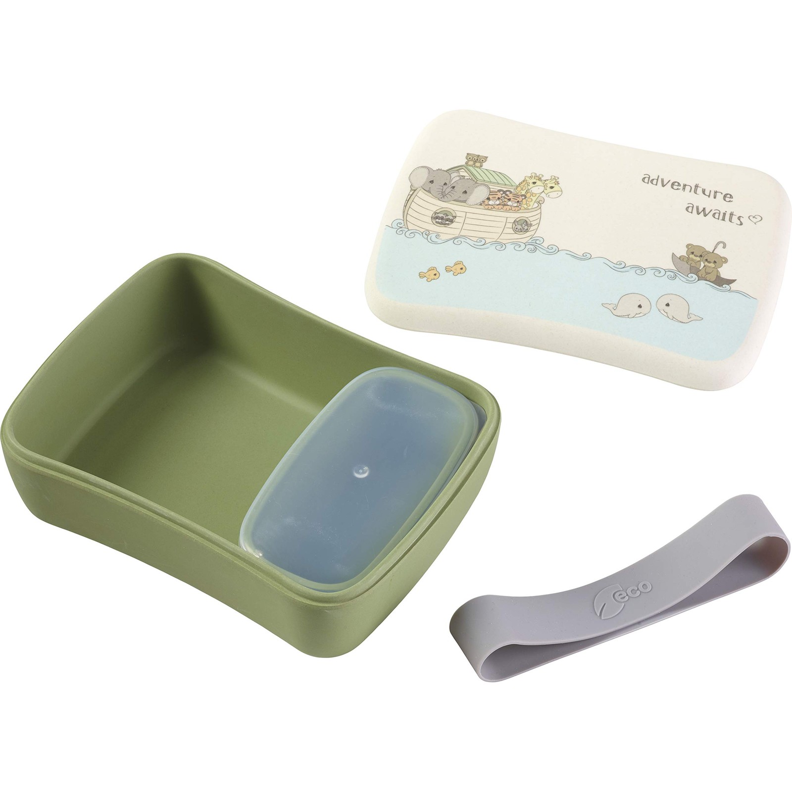 Precious Moments Noah’s Ark Toddler Multi-Compartment Bento Box Multicolor