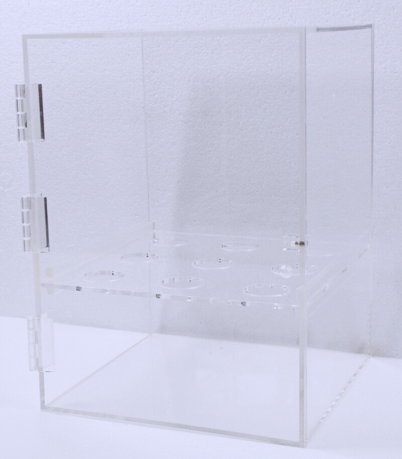 Clear Acrylic Ice Cream Cone Cabinet 9-Holes for Egg Roll and Waffle 10.8″ High