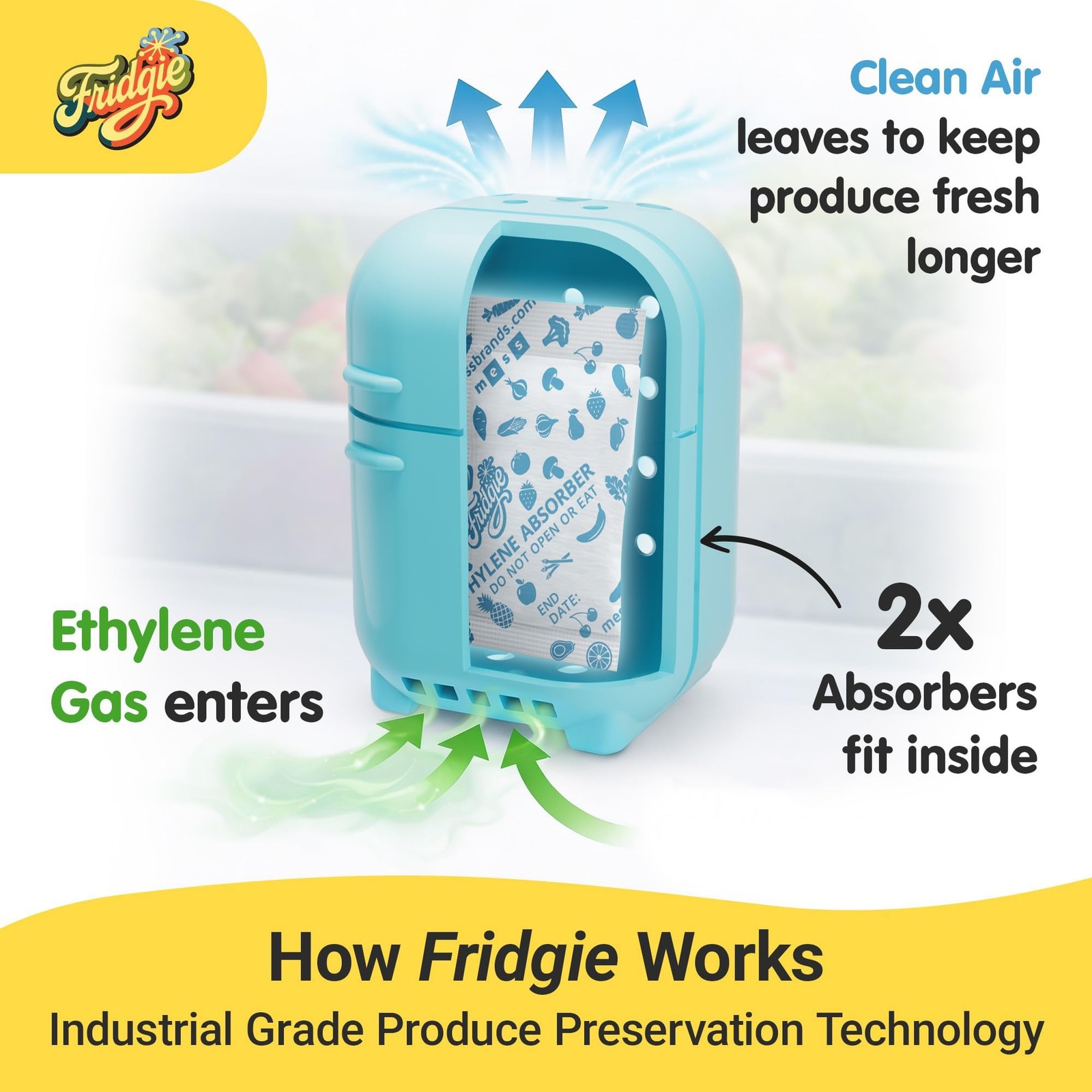 MESS The Fridgie! Produce Saver – Drastically Extends the Life of Your Fruits…