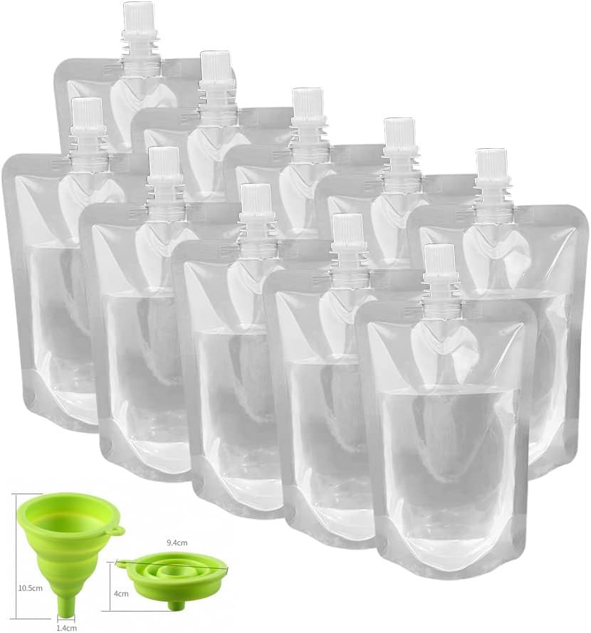 Juice Travel Plastic Bags Portable Collapsible Beverage Bag | Leakproof Folda…