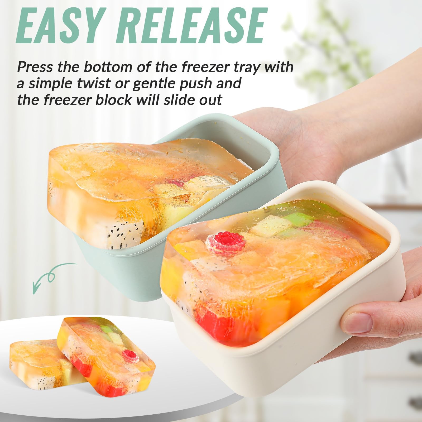 Teenyyou 6 Packs 1 Cup Silicone Soup Freezer Molds with Lid Silicone Soup Fre…