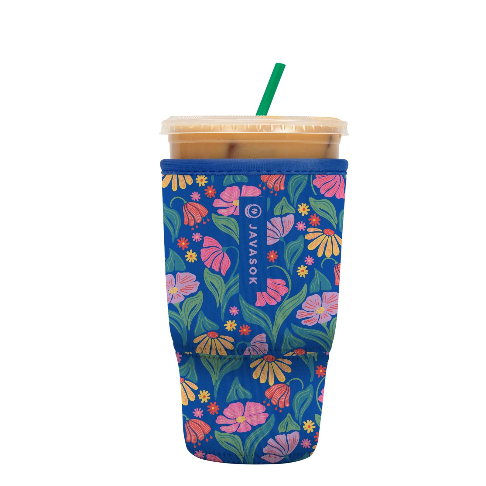 Sok It JavaSok Iced Coffee Cold Soda Insulated Neoprene Cup Sleeve Fairy Flora
