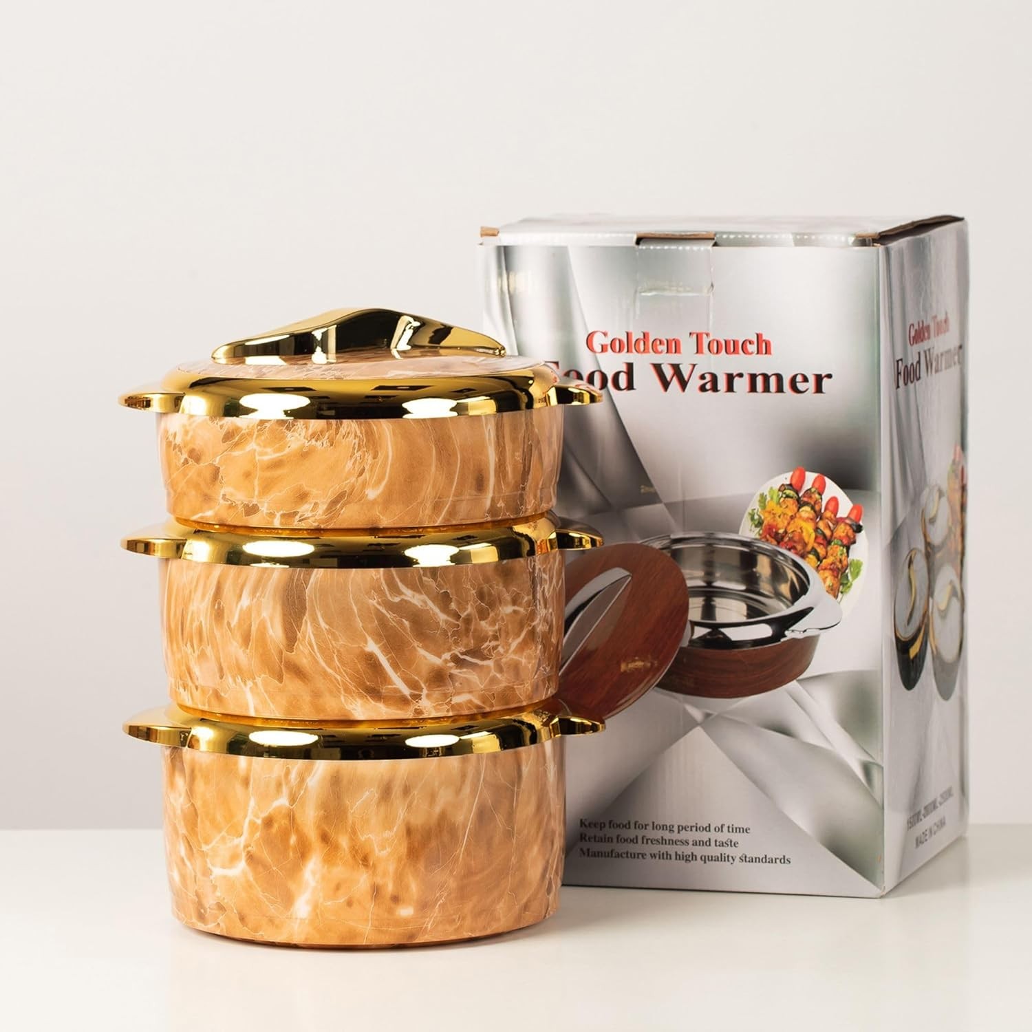 Insulated Thermal Contaner 3pcs Set 1.5L/2.0L/2.5L Food Warmer Bowls with Lids