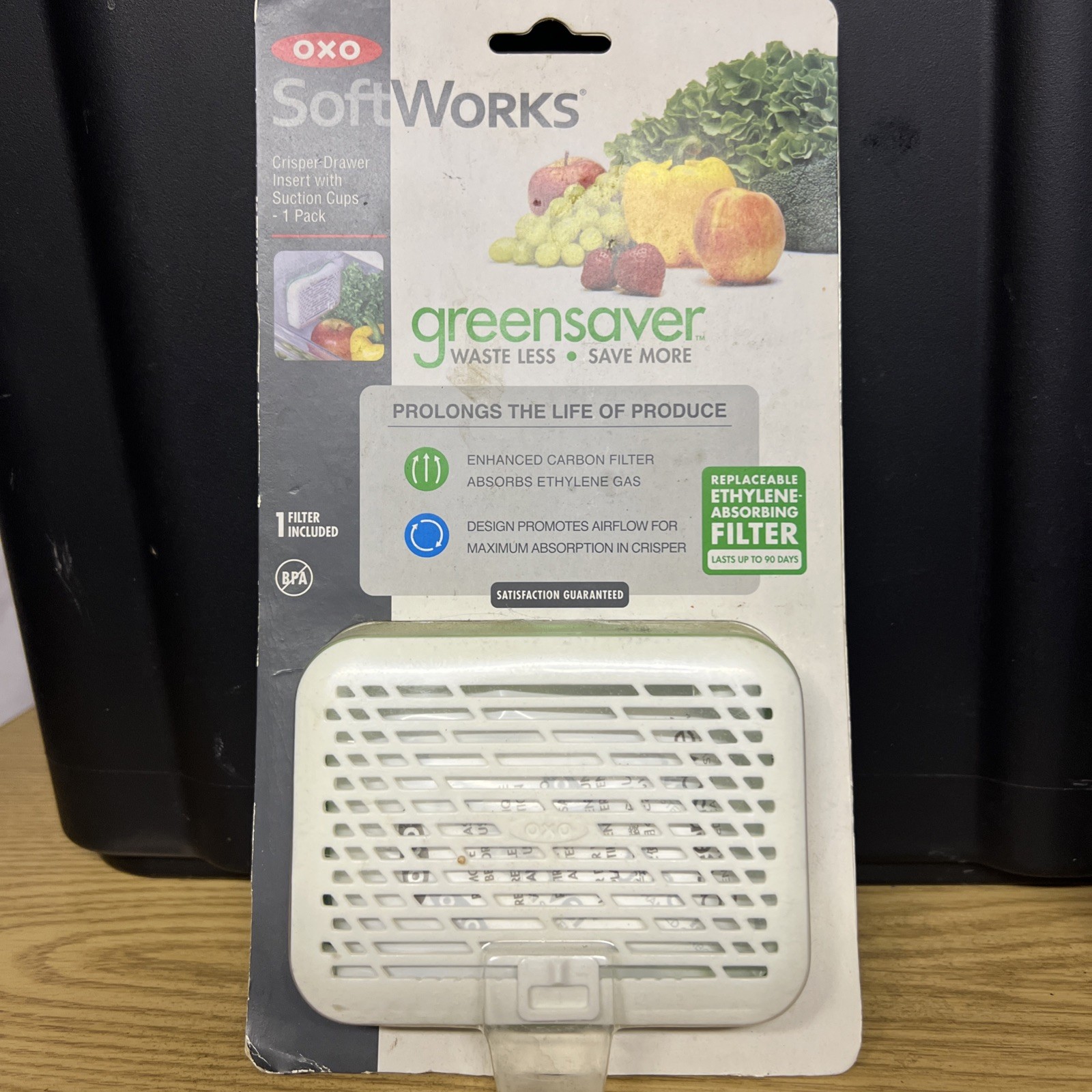 OXO Good Grips Crisper Insert 1 Pack Greensaver Replaceable 3 Carbon Filter New