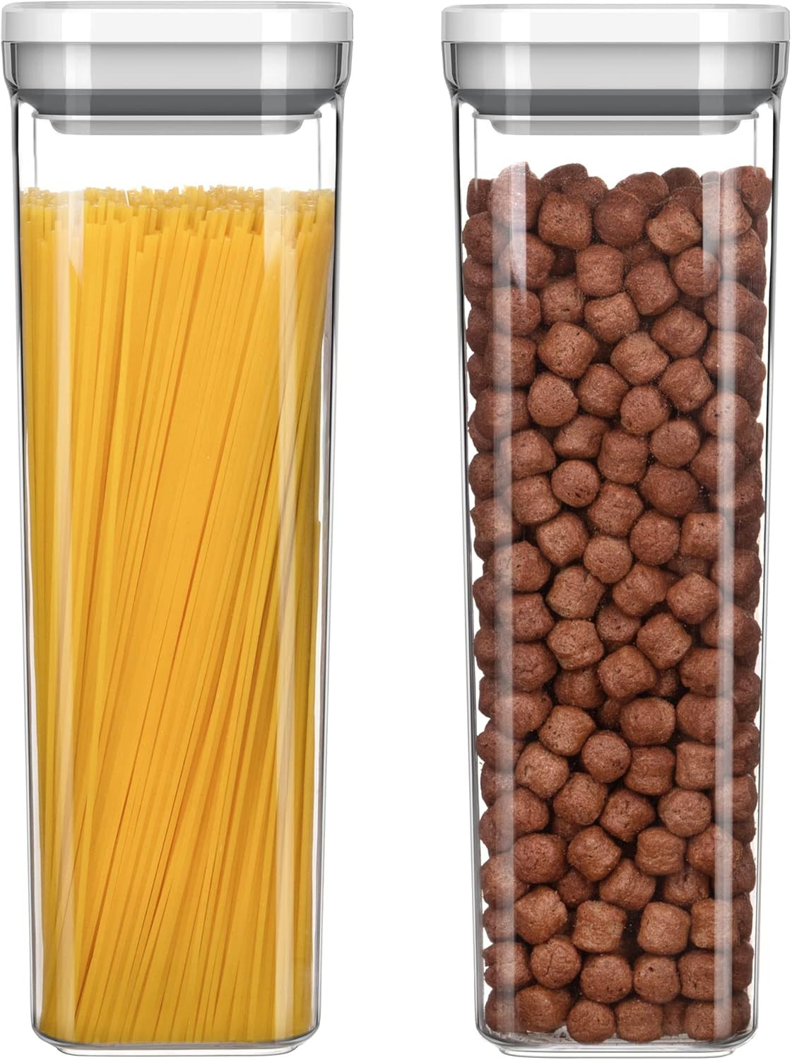 2 Pack Airtight Food Storage Container Set, BPA Free Kitchen Pantry Organization