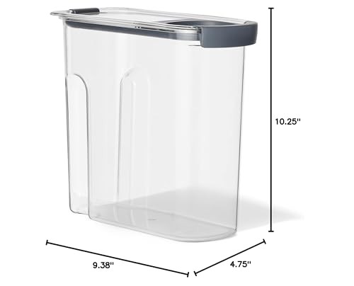 Rubbermaid Brilliance Airtight Cereal Food Storage Container, 18 Cup, Clear