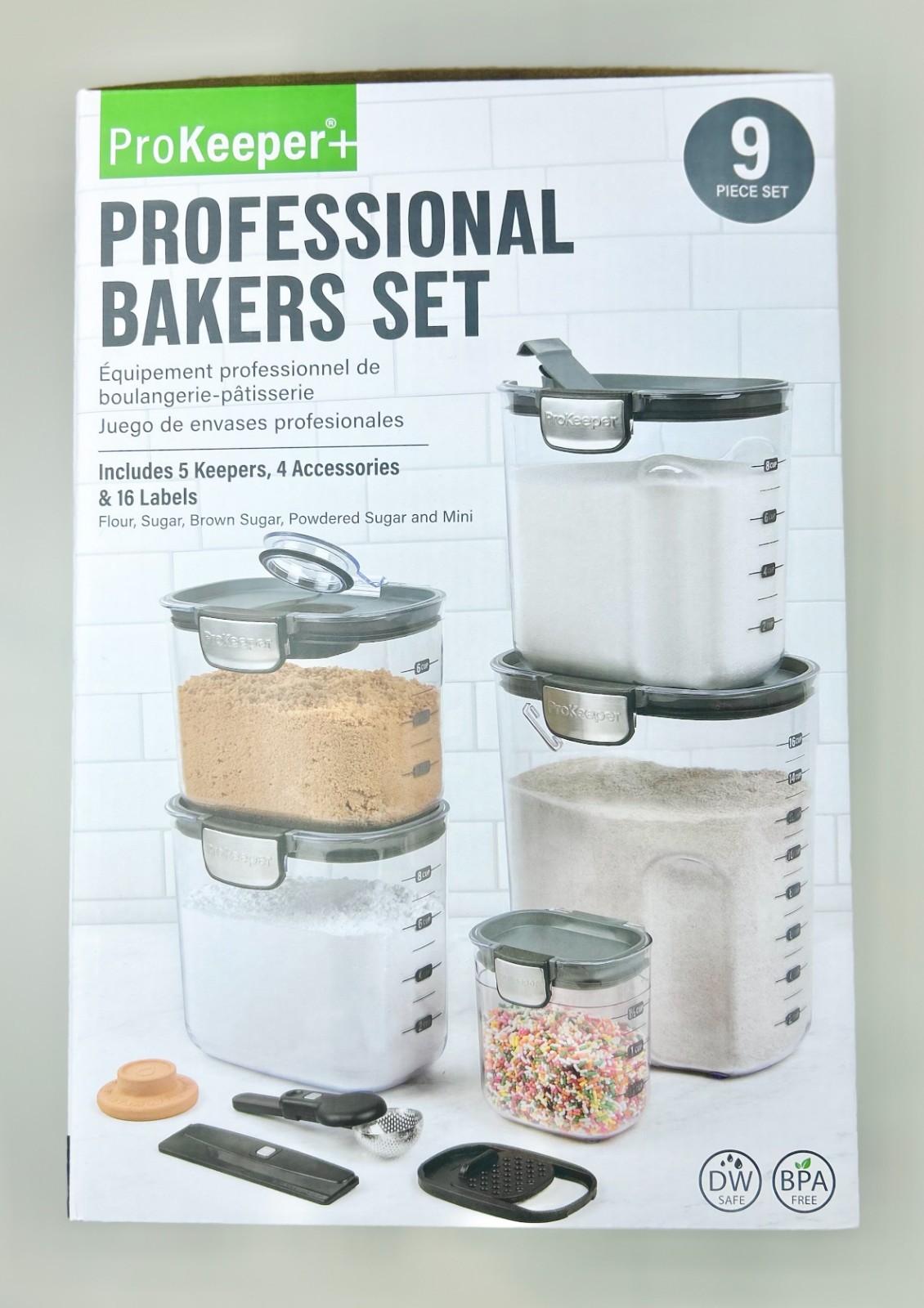 ProKeeper+ Professional Bakers Set 9-Piece – Airtight Storage – Brand New
