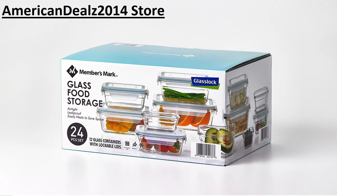 Member’S Mark 24-Piece Glass Food Storage Set by Glasslock FREE SHIPPING