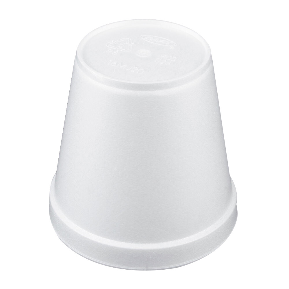 Dart Foam Squat Bowl Round Food Container White, 16 oz. | 500/Case