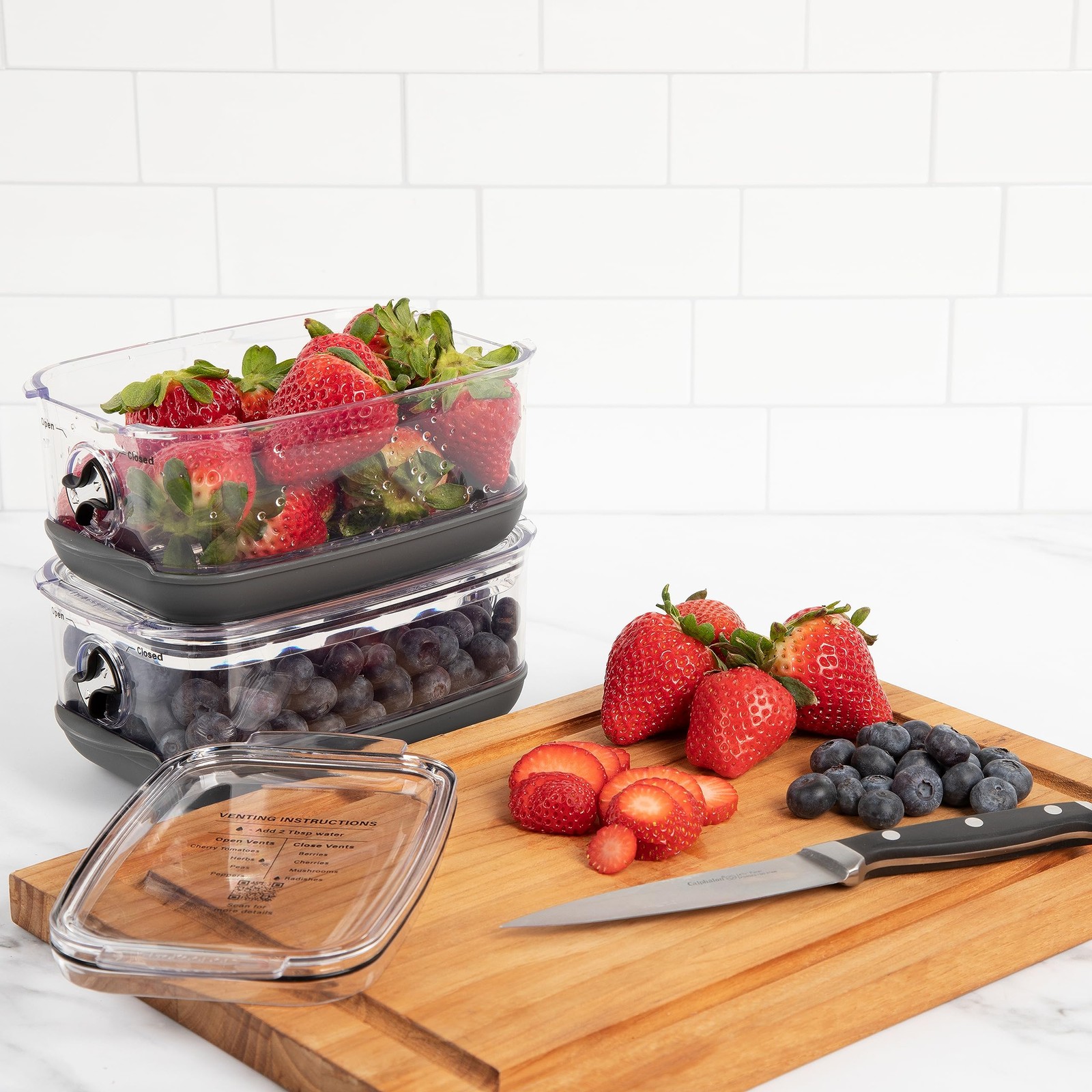 ProKeeper Stackable Produce ProKeeper Storage Container with Stay-Fresh Vent …