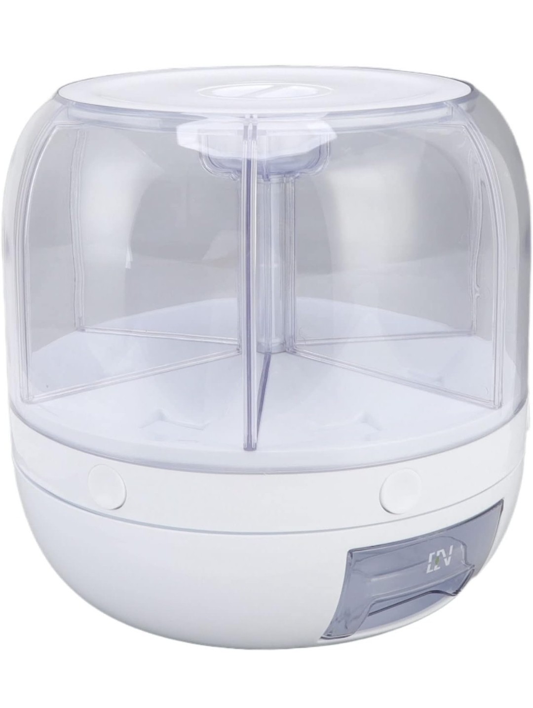 6-Grid 360° Grains Dispenser Rotating Rice Dispenser Storage Container 13lbs