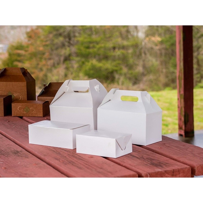 Compostable Cardboard Takeout Boxes W/ Handle Fresh Hot Meals Delivery New