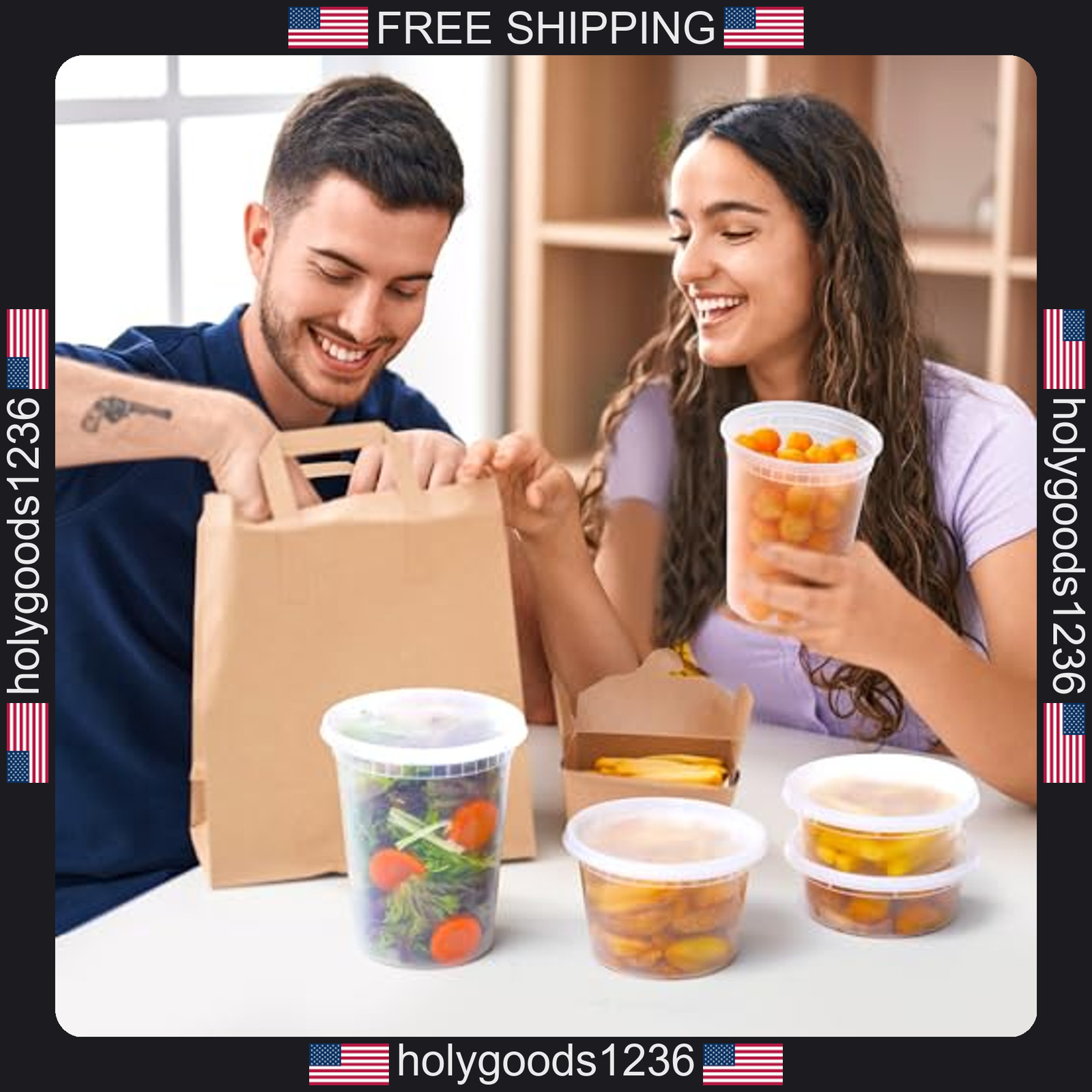 24 Pack Food Storage Containers with Lids BPA-Free Plastic Meal Prep
