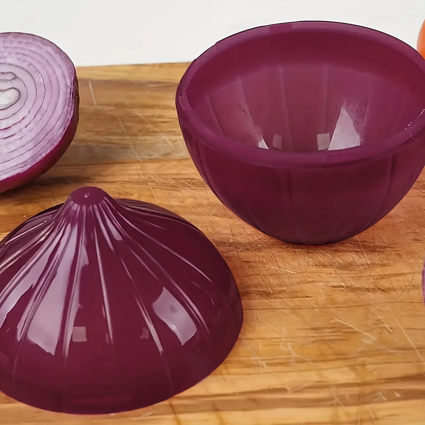 1pc Food Savers, Lemon & Onion Shaped, Multipurpose, Freezer Safe, Flip Top