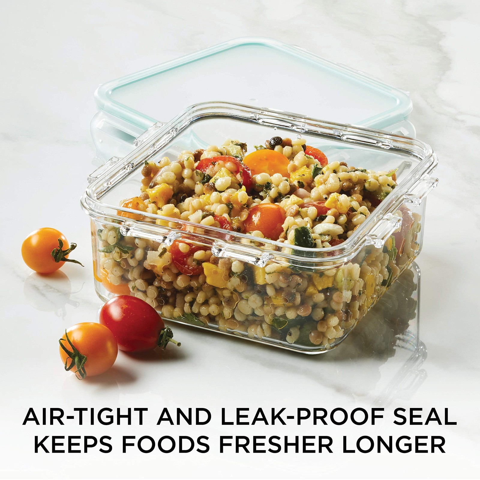 LOCK & LOCK Purely Better Tritan Container/Square Food Storage Bin, 20 Ounce,…