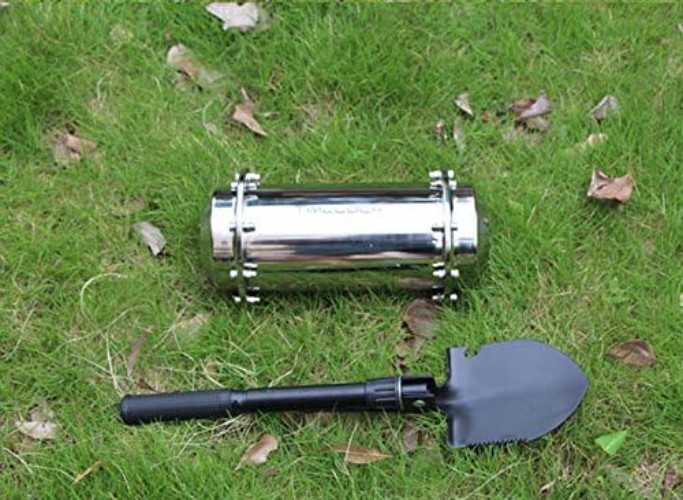 Versatile 13.4 Inch Waterproof Time Capsule – Stainless Steel Finish