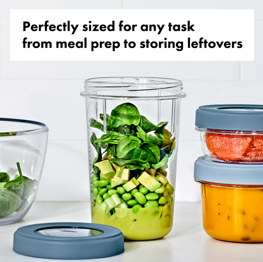 OXO Twist & Stack 12-Piece Food Storage Container Set Leakproof Lids
