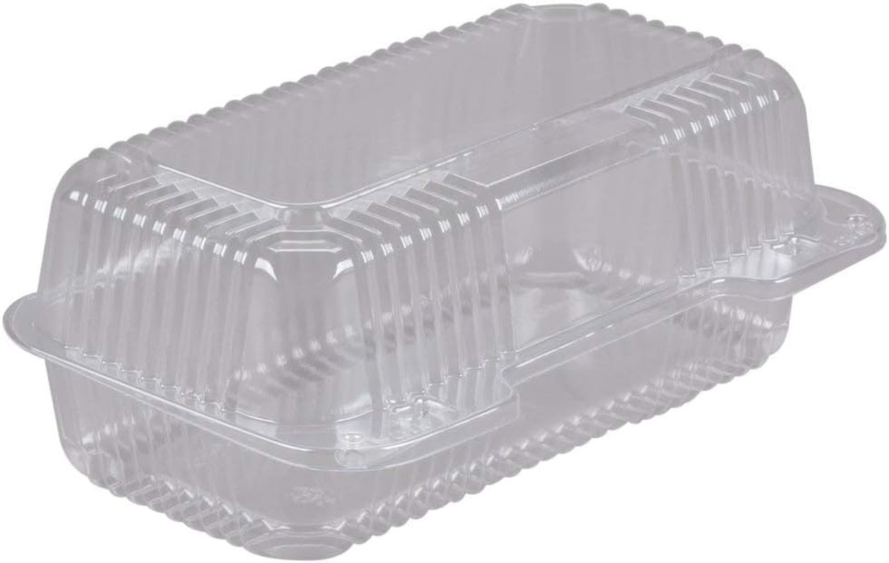 Bakers Pantry Cake Roll Container Clear Hinged Lid Disposable 9″ X 5 Great for L
