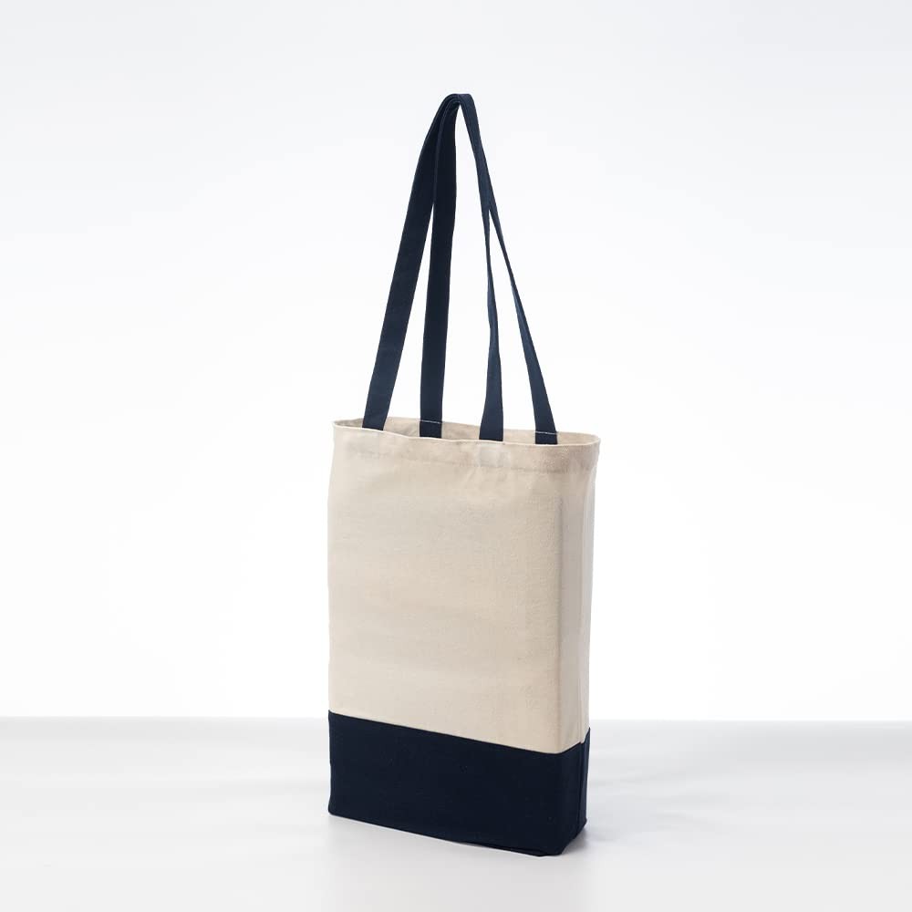 Azuca Canvas Bags Heavy Duty 12 Oz Bottom Gusset Grocery Beach Shopping Bag
