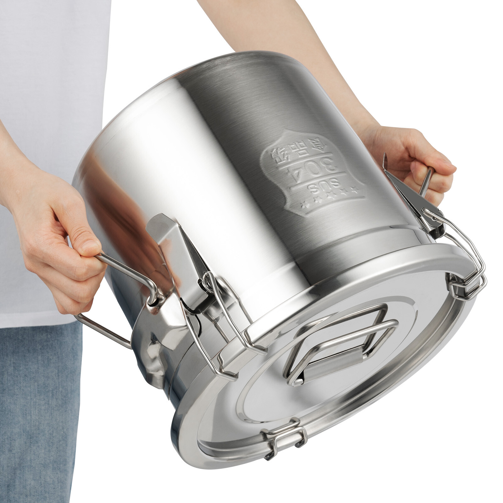 12L Stainless Steel Airtight Cereal Container Kitchen Grain Storage Canister UK