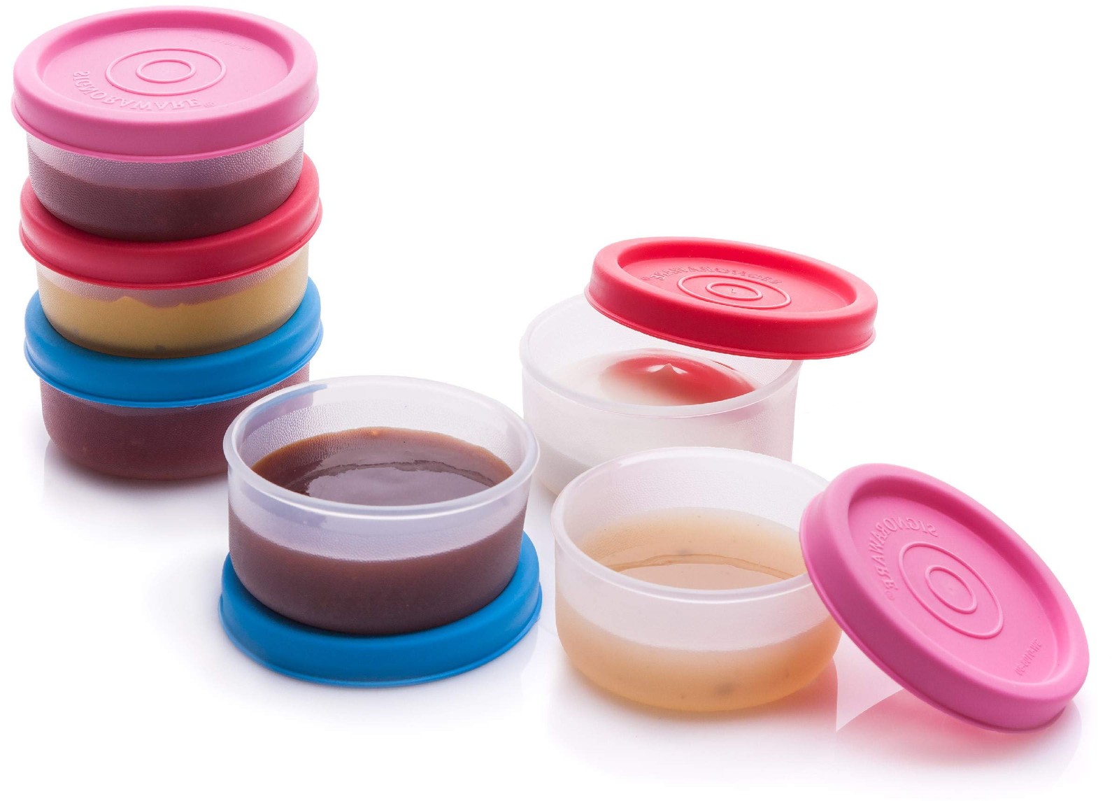 SIGNORA WARE Condiment Containers with Lids- 6 pk. 1.3 oz.Salad Dressing to g…
