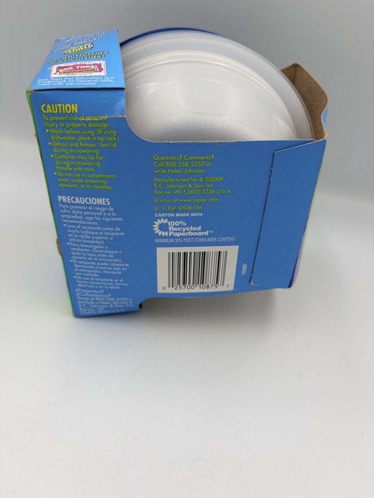 Ziploc Smart Snap Bowls Small Round 1¾ Cups 14oz 5-Pack Containers Lids