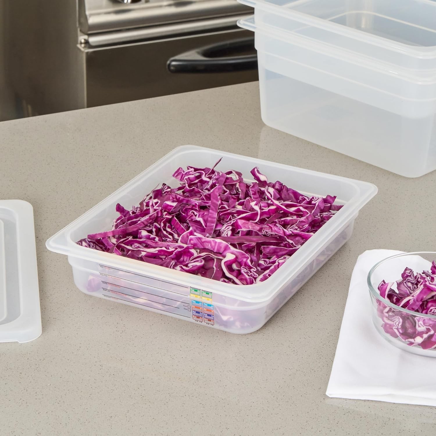 Food Storage Container 1 Pack of 12.7 x 10.3 x 2.5 Inches Plastic Stackable