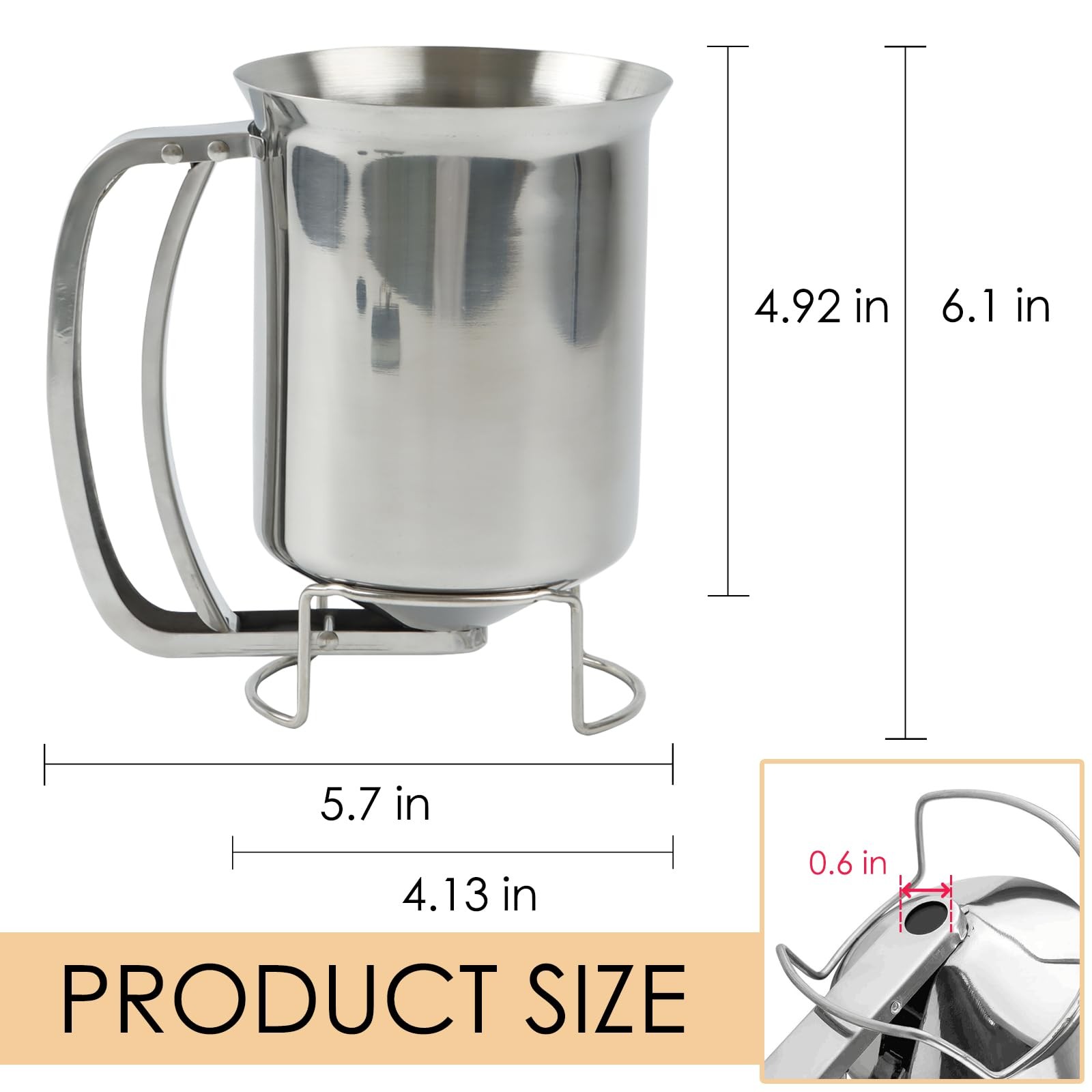800ml Pancake Batter Dispenser Stainless Steel Cupcake Batter Dispenser