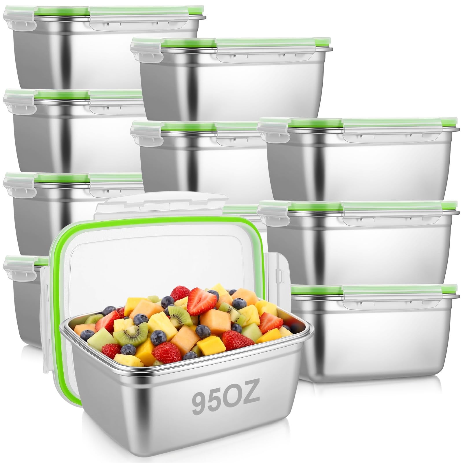 Blushtier 12 PC 304 Stainless Steel Food Storage Containers with Airtight Lid…