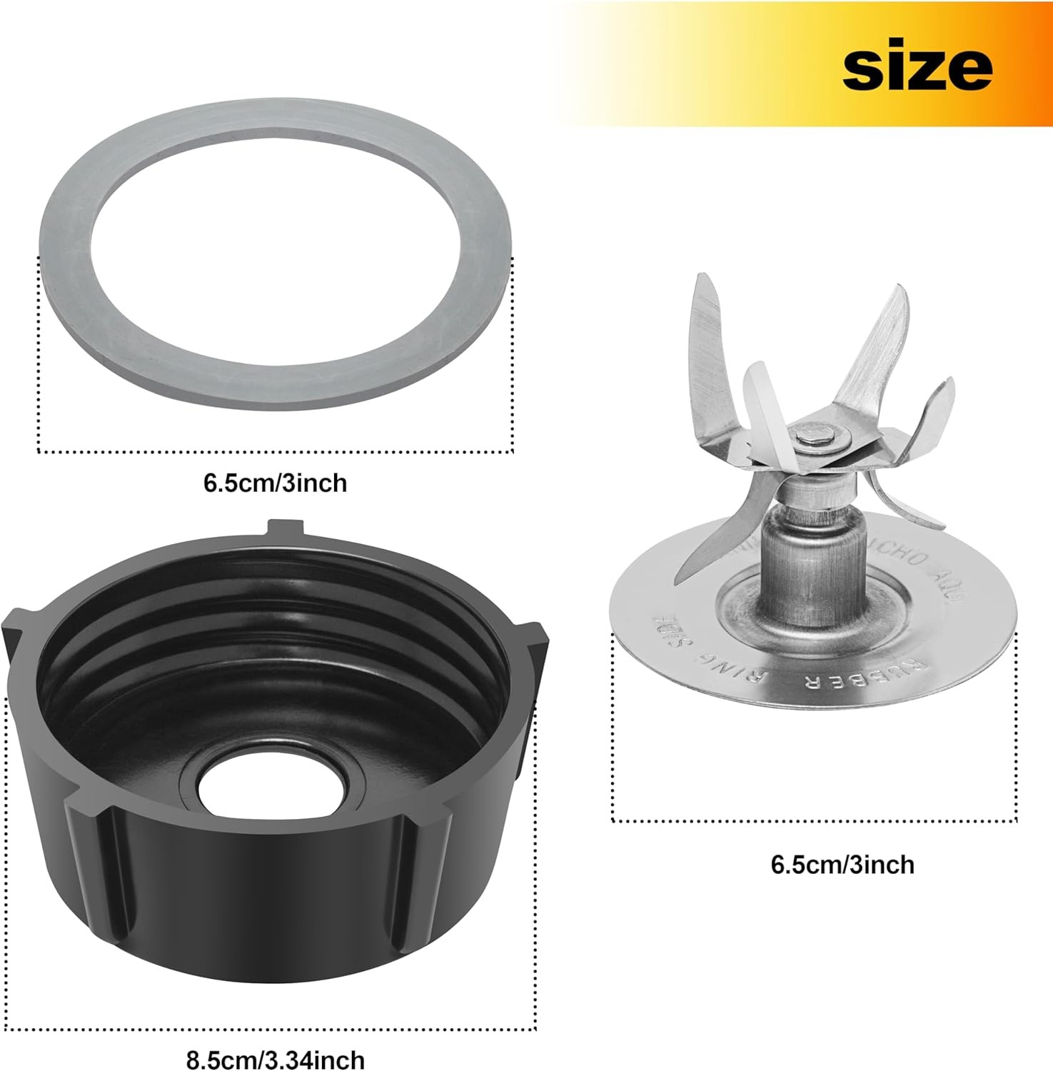 Blender Replacement Parts for Oster Blender – 6-Point Stainless Steel Blade With